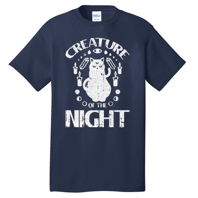 Creature Of The Night Halloween Costume Funny Cat Witch Tall T-Shirt