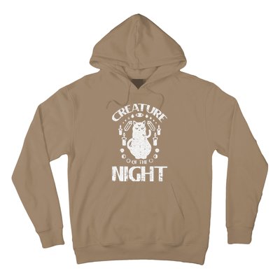 Creature Of The Night Halloween Costume Funny Cat Witch Hoodie