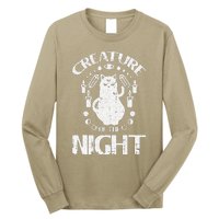 Creature Of The Night Halloween Costume Funny Cat Witch Long Sleeve Shirt