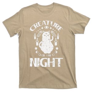 Creature Of The Night Halloween Costume Funny Cat Witch T-Shirt