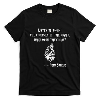 Children Of The Night. Howling Wolf. Bram Stoker Dracula T-Shirt