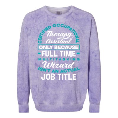 Certified Occupational Therapy Assistant Funny Ot Therapist Gift Colorblast Crewneck Sweatshirt