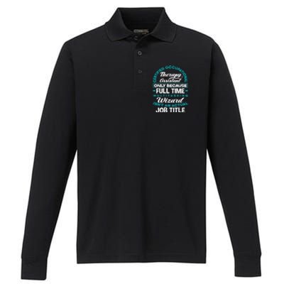 Certified Occupational Therapy Assistant Funny Ot Therapist Gift Performance Long Sleeve Polo