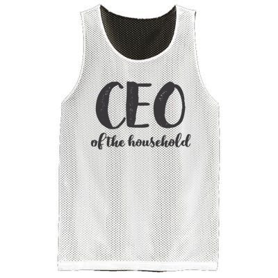 CEO Of The Household Funny Mothers Day Gifts Daughter Mesh Reversible Basketball Jersey Tank