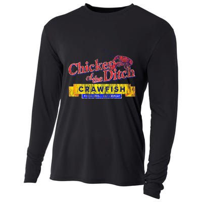 Chicken Of The Ditch Crawfish Crawfish Boil Cooling Performance Long Sleeve Crew