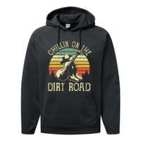 Chillin On The Dirt Road Western Life Rodeo Country Music Performance Fleece Hoodie