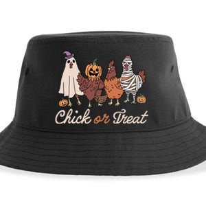 Chick Or Treat Halloween Witch Spooky Chicken Sustainable Bucket Hat