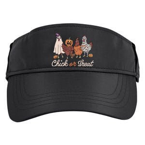 Chick Or Treat Halloween Witch Spooky Chicken Adult Drive Performance Visor