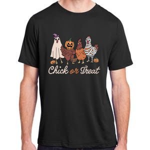 Chick Or Treat Halloween Witch Spooky Chicken Adult ChromaSoft Performance T-Shirt