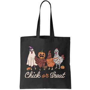 Chick Or Treat Halloween Witch Spooky Chicken Tote Bag