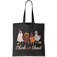 Chick Or Treat Halloween Witch Spooky Chicken Tote Bag