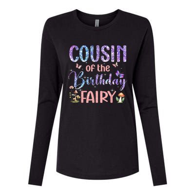 Cousin Of The Birthday Fairy Family Magical Bday Party Womens Cotton Relaxed Long Sleeve T-Shirt