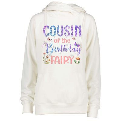 Cousin Of The Birthday Fairy Family Magical Bday Party Womens Funnel Neck Pullover Hood