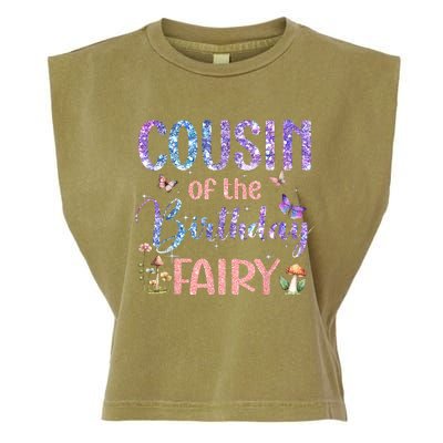 Cousin Of The Birthday Fairy Family Magical Bday Party Garment-Dyed Women's Muscle Tee