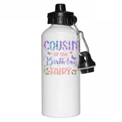 Cousin Of The Birthday Fairy Family Magical Bday Party Aluminum Water Bottle 