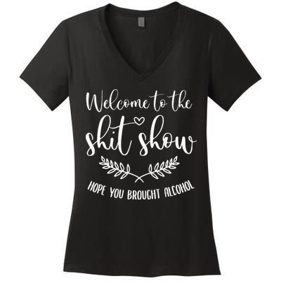 Coordinator Of The Entire Shit Show Shit Show Supervisor Women's V-Neck T-Shirt