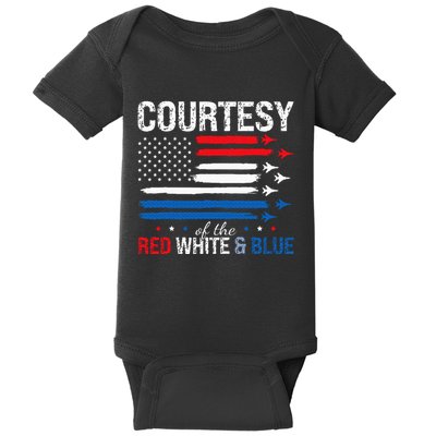 Courtesy Of The Usa Red White And Blue 4th Of July Baby Bodysuit