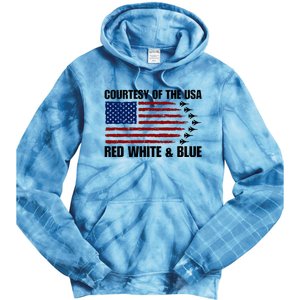 Courtesy Of The Usa Red White And Blue Tie Dye Hoodie