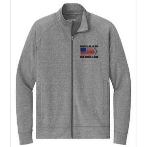 Courtesy Of The Usa Red White And Blue Stretch Full-Zip Cadet Jacket