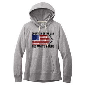 Courtesy Of The Usa Red White And Blue Women's Fleece Hoodie