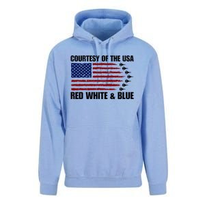 Courtesy Of The Usa Red White And Blue Unisex Surf Hoodie