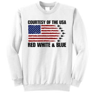 Courtesy Of The Usa Red White And Blue Sweatshirt