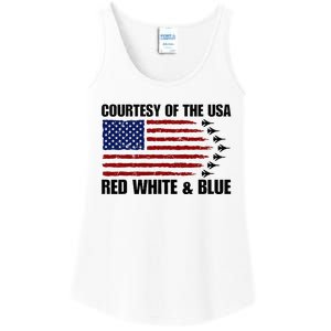 Courtesy Of The Usa Red White And Blue Ladies Essential Tank