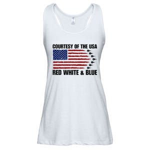 Courtesy Of The Usa Red White And Blue Ladies Essential Flowy Tank