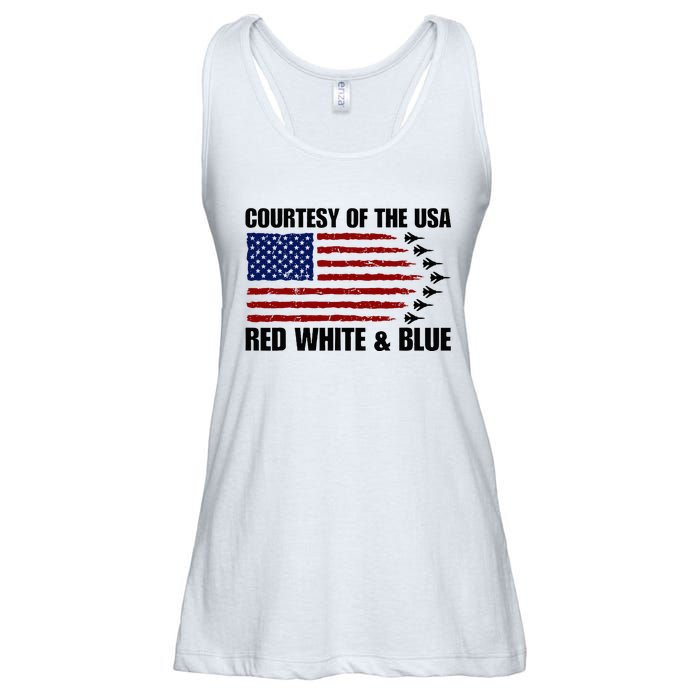 Courtesy Of The Usa Red White And Blue Ladies Essential Flowy Tank