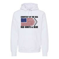 Courtesy Of The Usa Red White And Blue Premium Hoodie