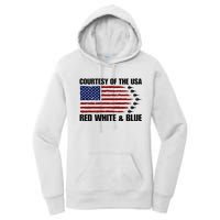 Courtesy Of The Usa Red White And Blue Women's Pullover Hoodie