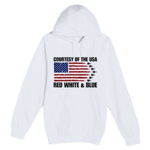 Courtesy Of The Usa Red White And Blue Premium Pullover Hoodie