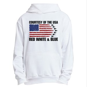 Courtesy Of The Usa Red White And Blue Urban Pullover Hoodie