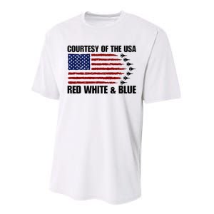 Courtesy Of The Usa Red White And Blue Performance Sprint T-Shirt