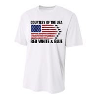 Courtesy Of The Usa Red White And Blue Performance Sprint T-Shirt