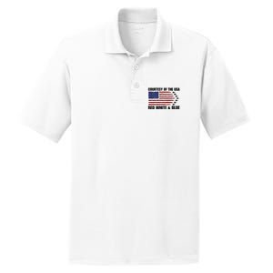 Courtesy Of The Usa Red White And Blue PosiCharge RacerMesh Polo