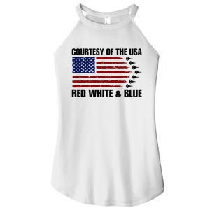 Courtesy Of The Usa Red White And Blue Women's Perfect Tri Rocker Tank