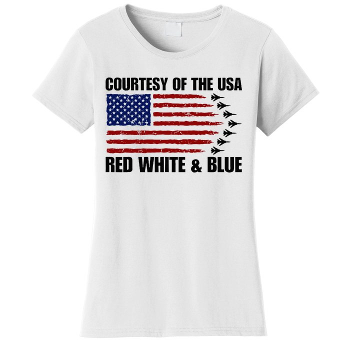 Courtesy Of The Usa Red White And Blue Women's T-Shirt