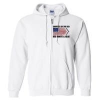 Courtesy Of The Usa Red White And Blue Full Zip Hoodie