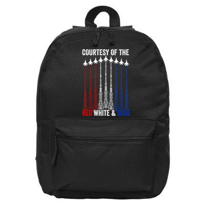 Courtesy Of The Red White And Blue 4th Of July 16 in Basic Backpack