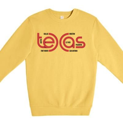 Cities Of Texas Logo Premium Crewneck Sweatshirt