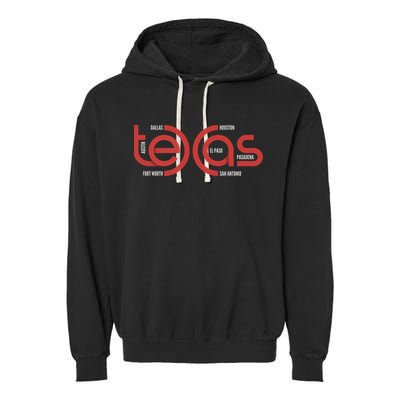 Cities Of Texas Logo Garment-Dyed Fleece Hoodie