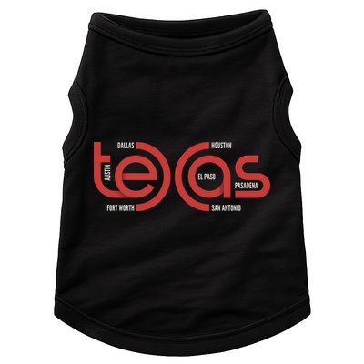 Cities Of Texas Logo Doggie Tank