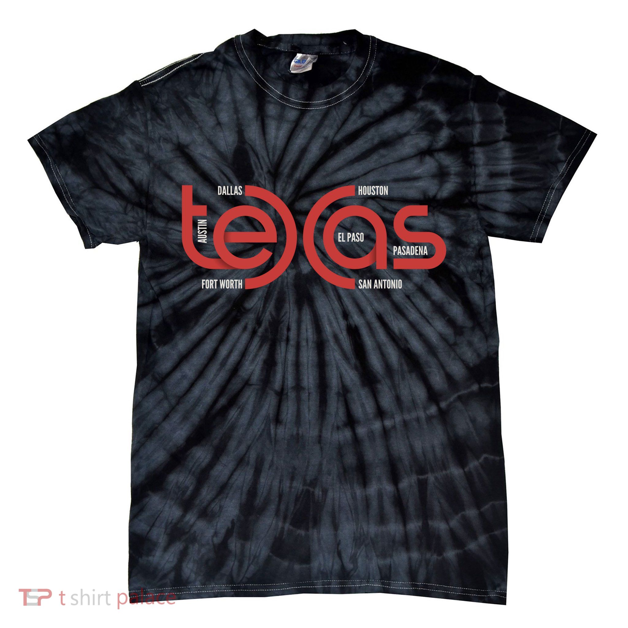 Cities Of Texas Logo Tie-Dye T-Shirt