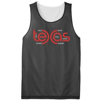 Cities Of Texas Logo Mesh Reversible Basketball Jersey Tank