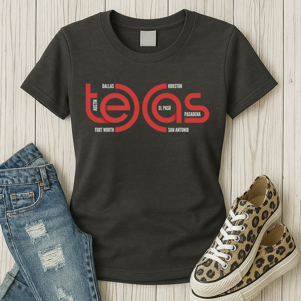 Cities Of Texas Logo Womens T-Shirt