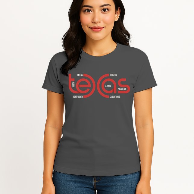 Cities Of Texas Logo Womens T-Shirt