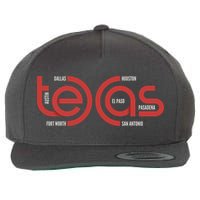 Cities Of Texas Logo Wool Snapback Cap