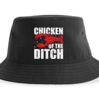 Chicken Of The Ditch Crawfish Season Mud Bug Lovers Funny Gift Sustainable Bucket Hat