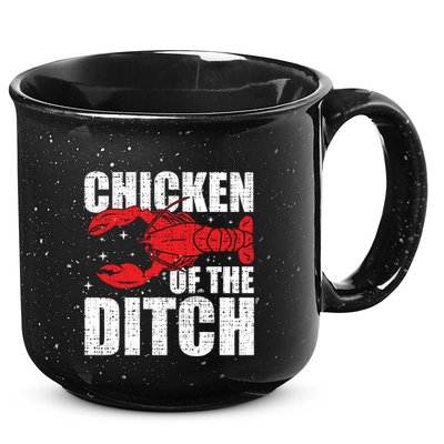 Chicken Of The Ditch Crawfish Season Mud Bug Lovers Funny Gift 15oz Campfire Ceramic Mug